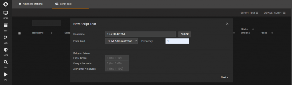 Create a new test script