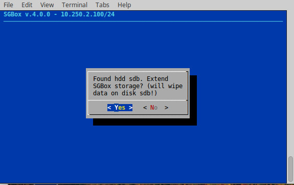 Extend Data Disk (SGBox V4)