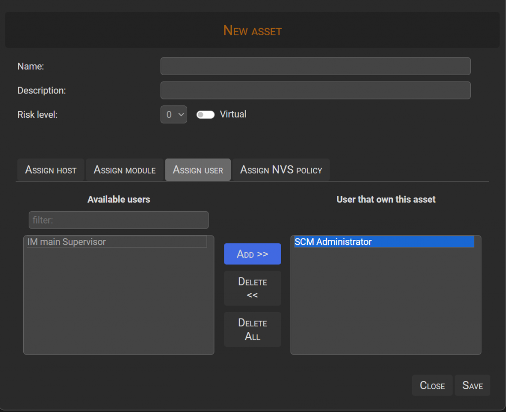 Create an asset