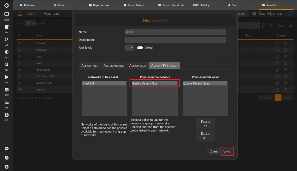 Prepare an asset to NVS