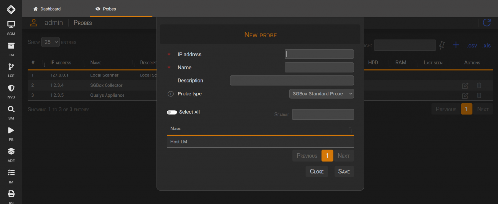Create a probe
