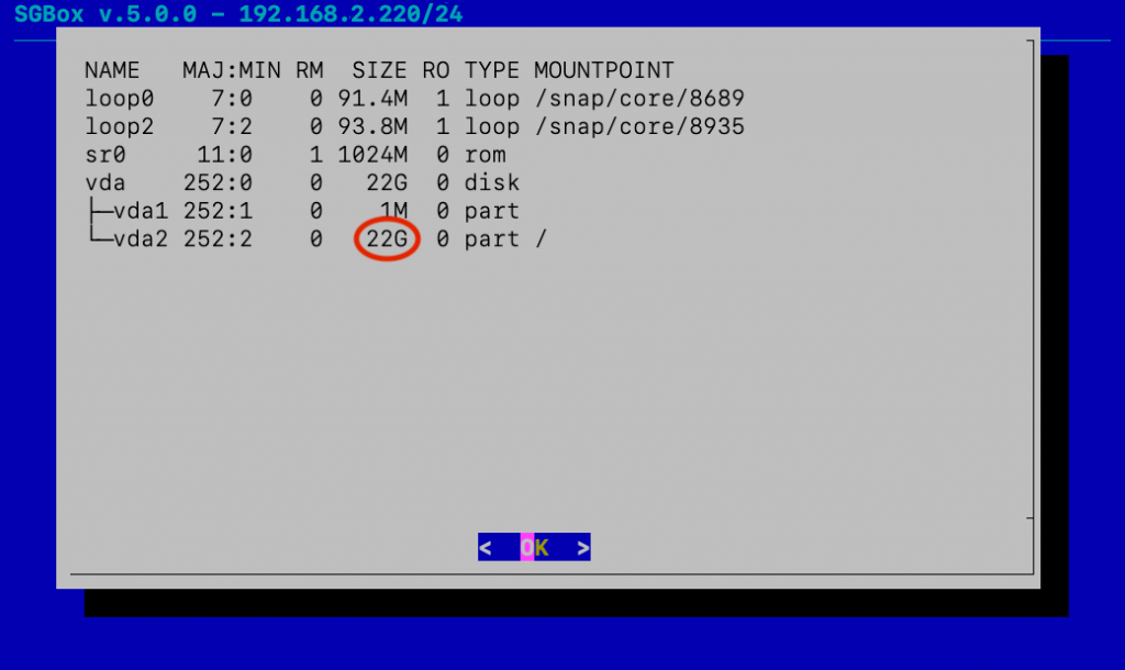 Extend Full Disk (SGBox V5)