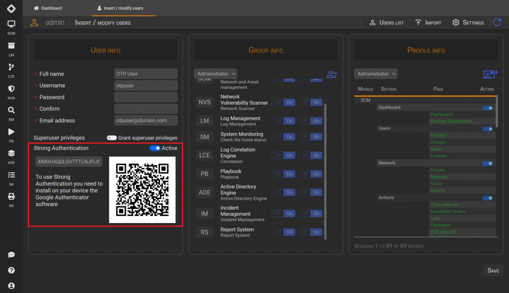 Configure Strong Authentication