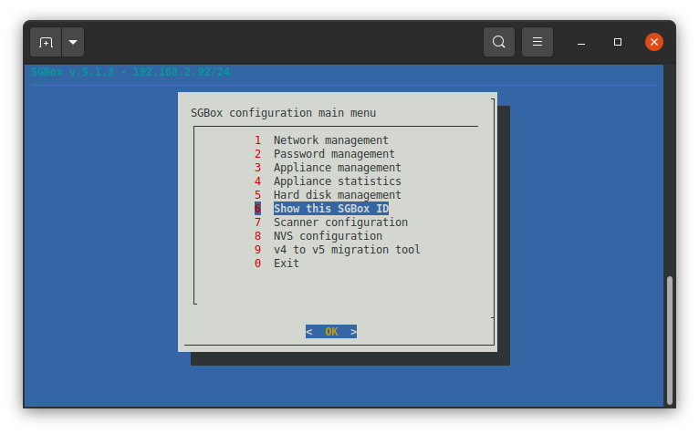 Show SGBox SCMID
