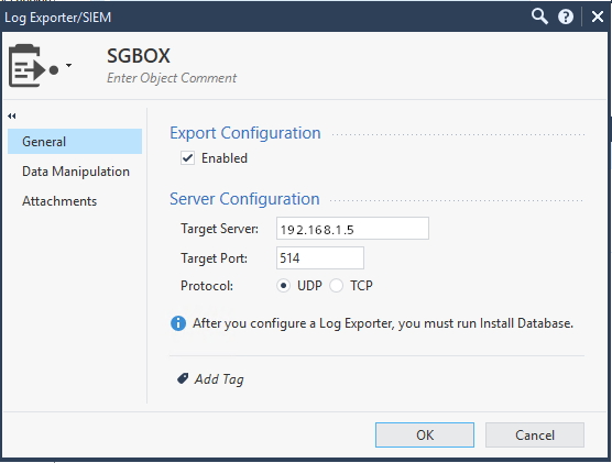 Syslog configuration on CheckPoint
