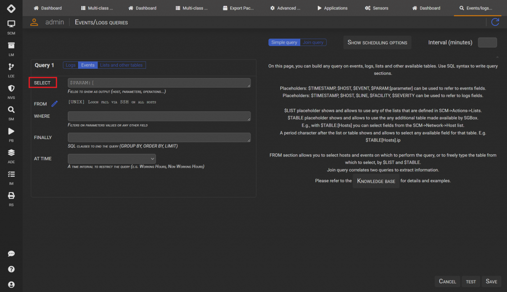 Replace a Sensor with Events Queries