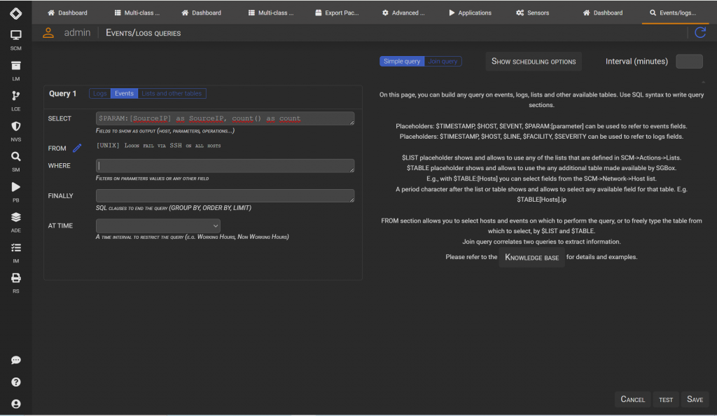 Replace a Sensor with Events Queries