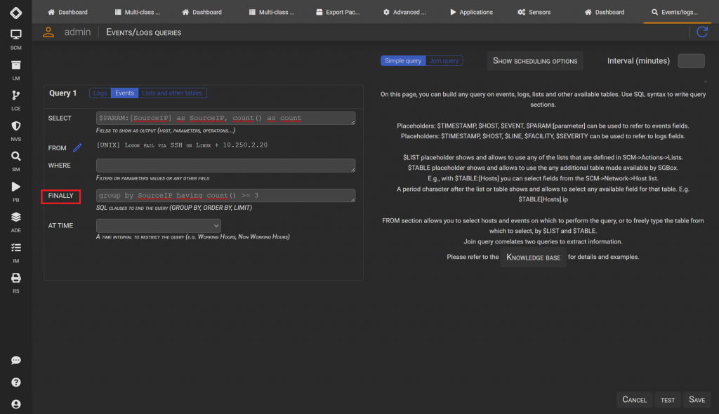 Replace a Sensor with Events Queries
