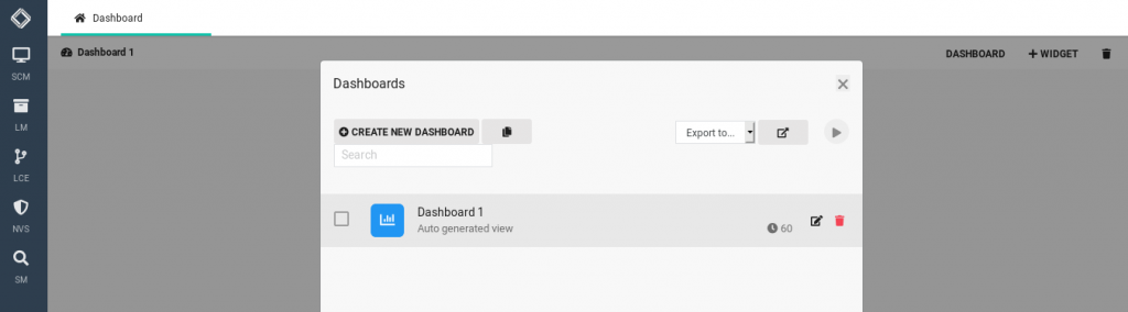 Manage Dashboards