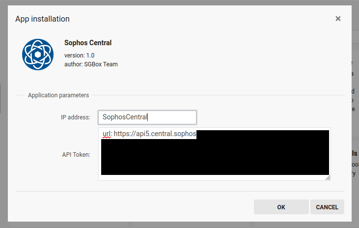 Sophos Central configuration