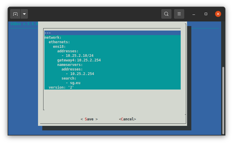 Configure SGBox IP