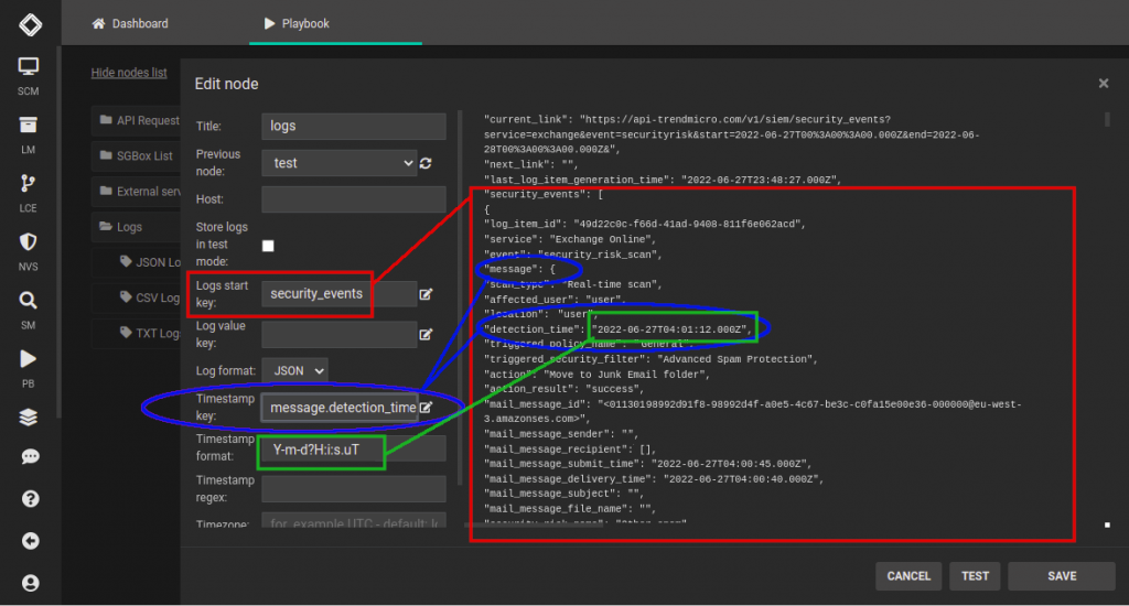 Playbooks - Retrieve logs (alternative mode)