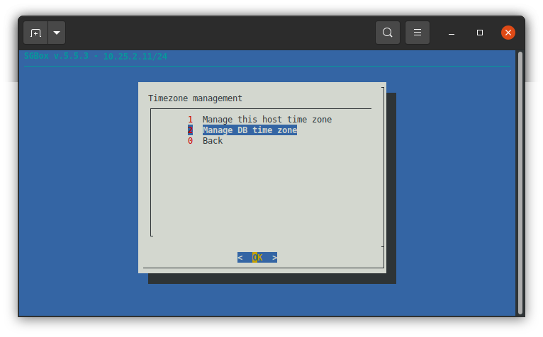 Configure SGBox Timezone