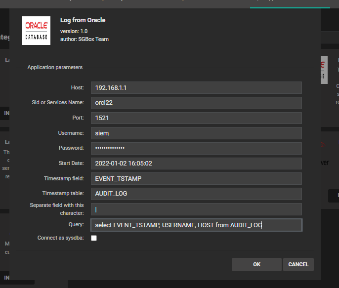 Configure Oracle App