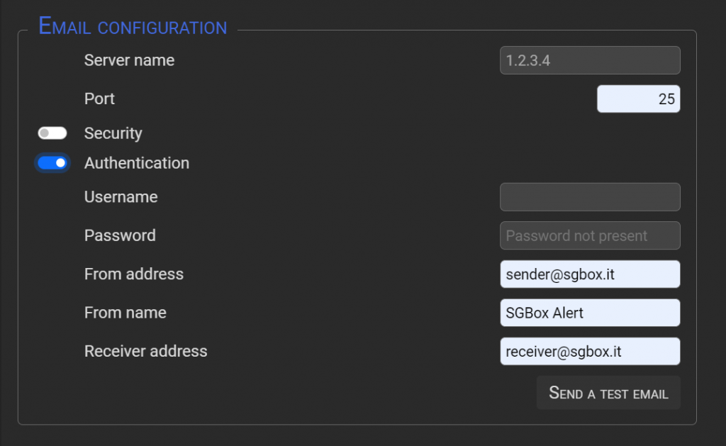Configure a mail server