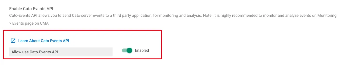 Cato Network - SGBox SIEM Integration Guide