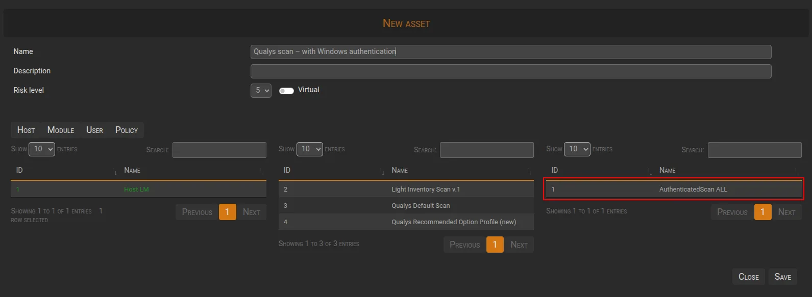 Qualys scan – with Windows authentication