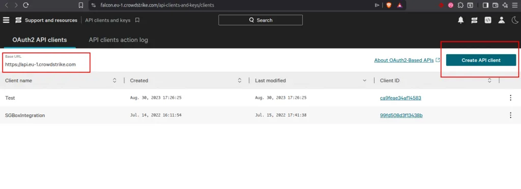 Syslog configuration on Crowdstrike